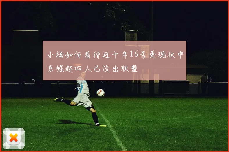 小杨如何看待近十年16号秀现状申京崛起四人已淡出联盟